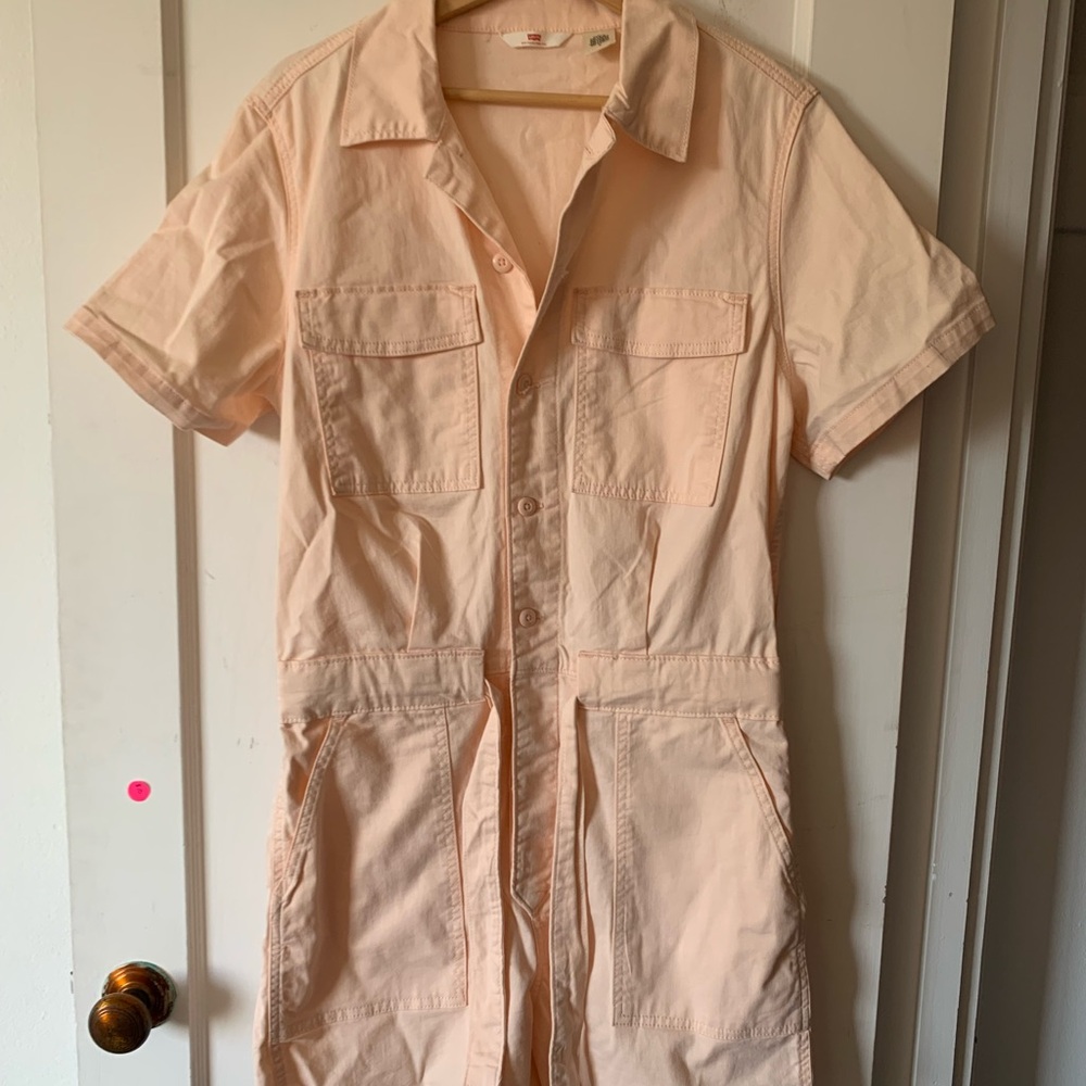 Chic Peach Utility Dress